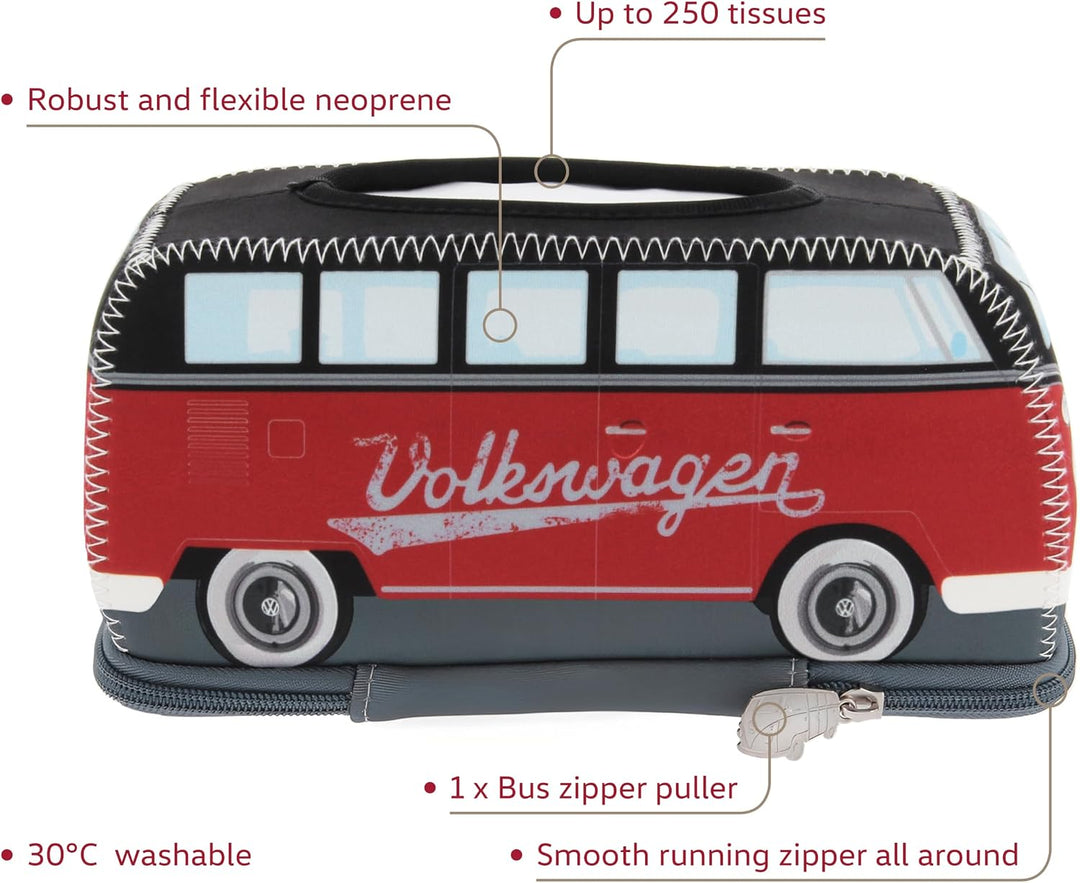 BRISA VW Collection - T1 Bulli Bus Kosmetiktuchspender Taschentuchbox | Volkswagen Tissue Box für au