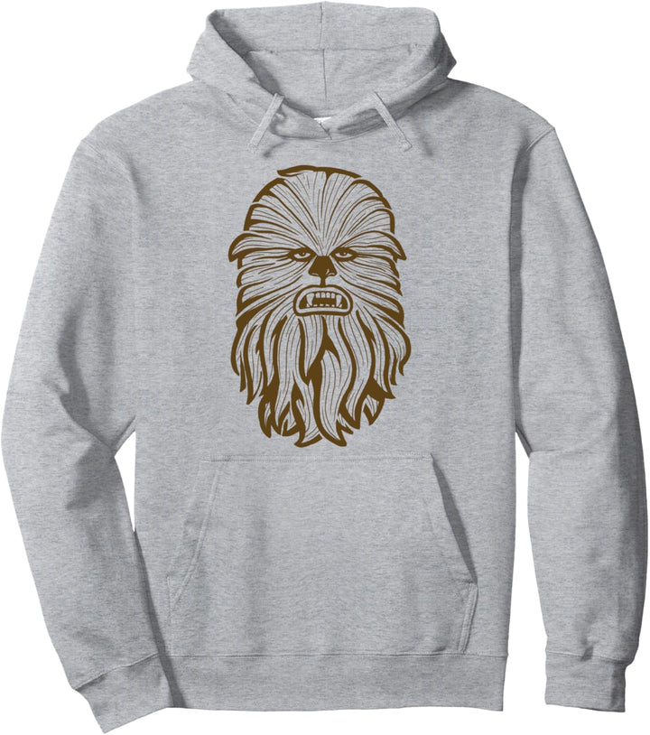 Star Wars Chewie Simple Outlined Poster Pullover Hoodie