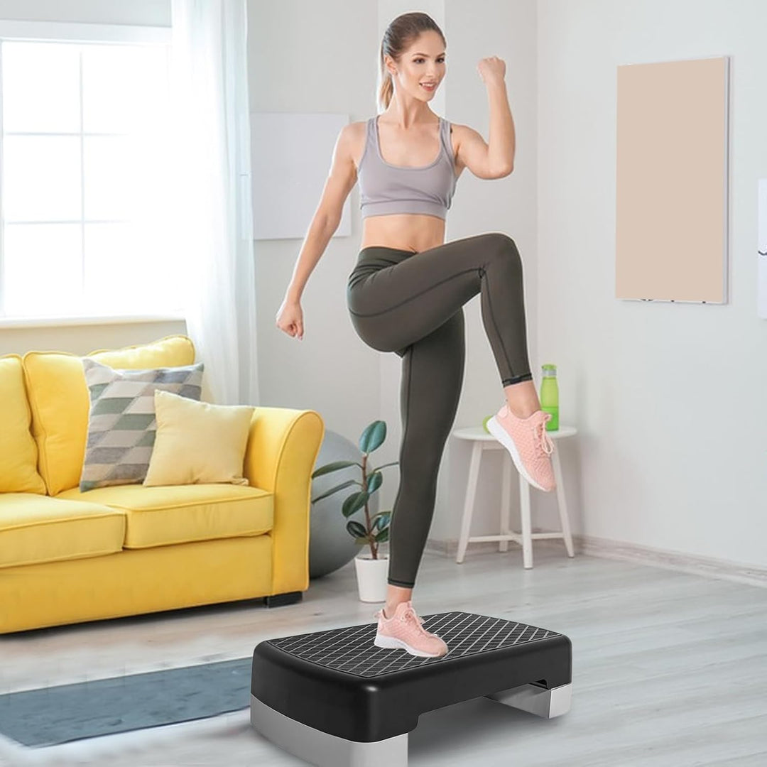 Fitness Stepper Für Zuhause, Aerobic Steppbrett 45 Cm, Grosse Hebeplattform Mit Rutschfestem, Spezie