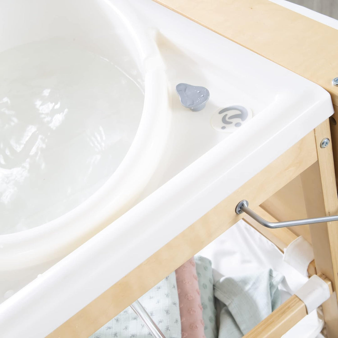 roba Bade Wickel Kombi Baby Pool - Wickeltisch klappbar mit integrierter Badewanne - Mobile Kombinat