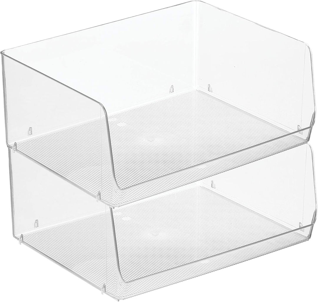 mDesign Aufbewahrungsbox für Lebensmittel – Küchen Ablage mit offener Vorderseite für Kühlschrank, S