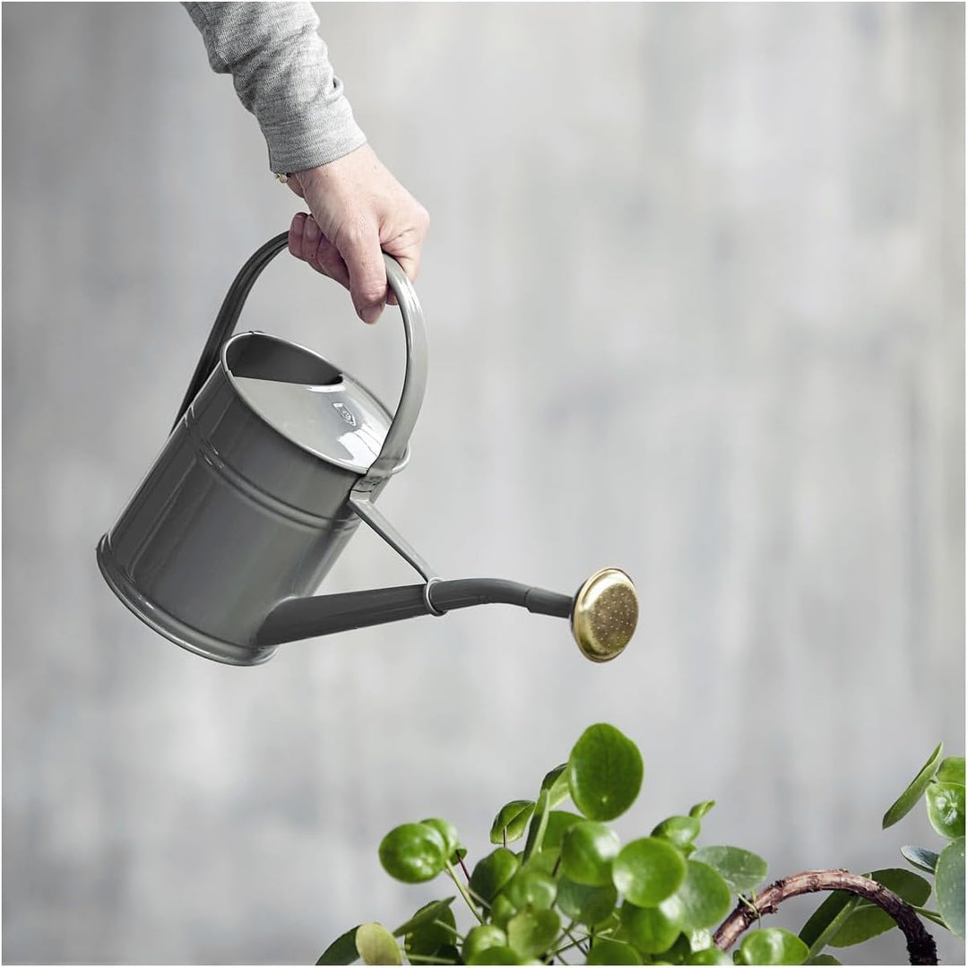 House Doctor 203230201 Giesskanne, Water, Grau, l: 36 cm, b: 13.5 cm, h: 25 cm, 2 L, Baumwolle, Poly