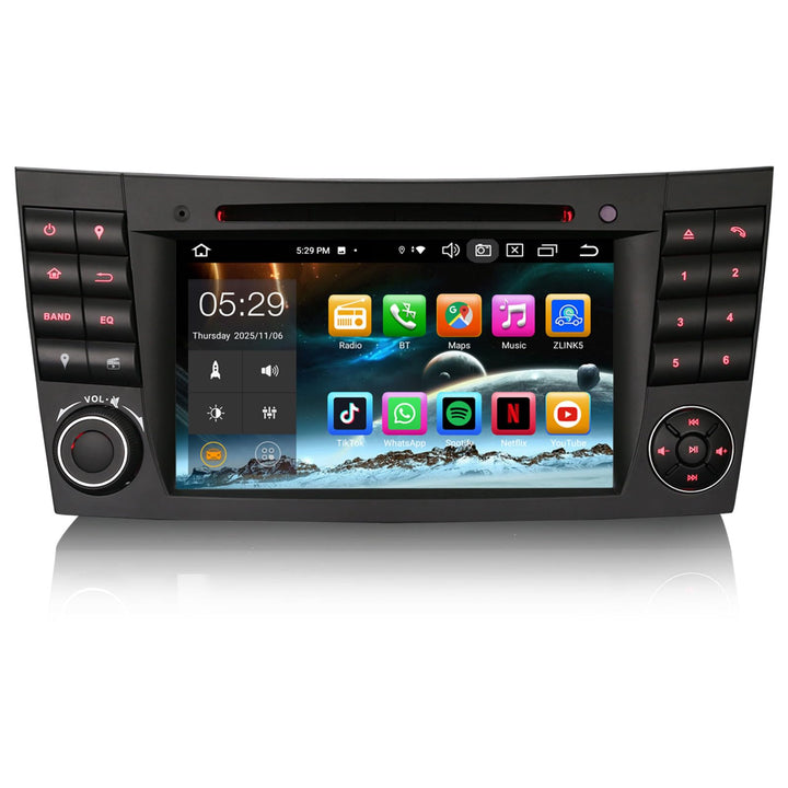 Erisin Android 14 8-Kern Autoradio Mit GPS Navi für Mercedes Benz E/CLS/G Klasse W211 W219 W463 7 Zo