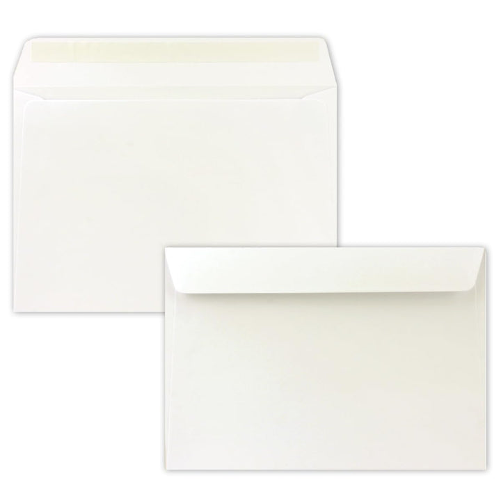 300x Briefumschläge DIN C5 Naturweiss (Weiss) - 16,2 x 22,9 cm - Haftklebung - Edle Kuverts für gros