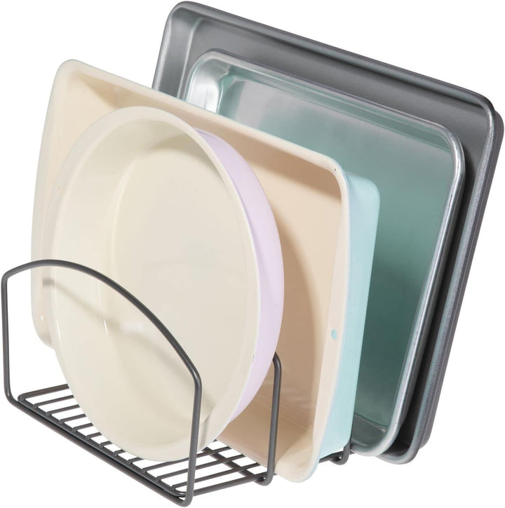 mDesign Küchen Organizer – Geschirrablage mit drei Fächern für mehr Ordnung in der Küche – Geschirrh