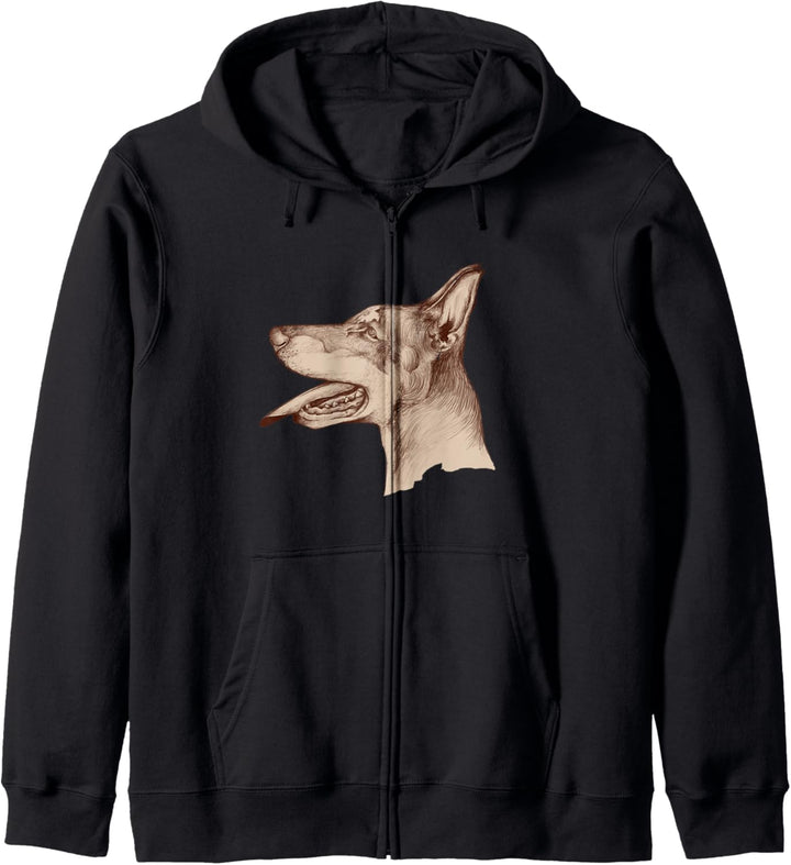 Art Style Doberman Geschenk Doberman Pinscher Kapuzenjacke