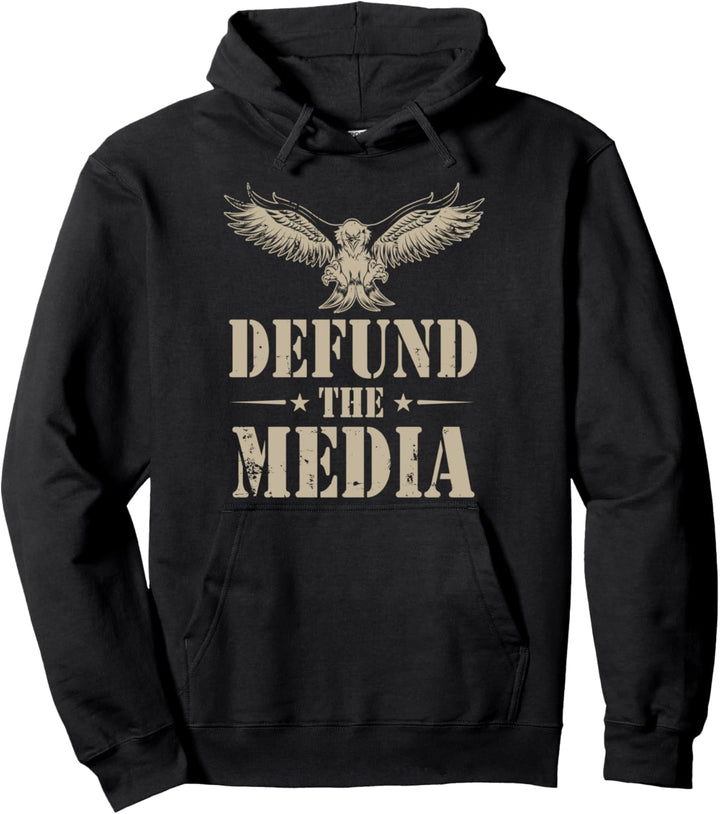 Defund The Media Protest Propaganda Nein zu gefälschten Nach Pullover Hoodie