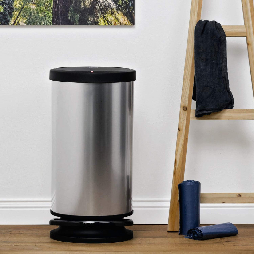 Rotho Paso Mülleimer 30l mit Deckel, Kunststoff (PP), carbon, 30l Carbon Metallic 30 Liter, Carbon M