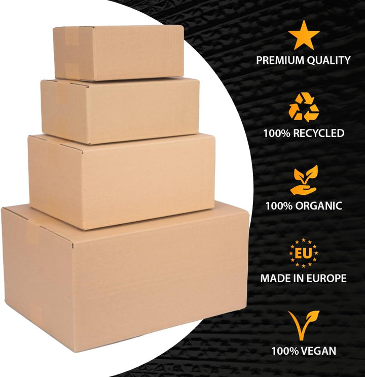 50 Faltkartons 400x300x300mm braun KK 100 1 wellig rechteckige Versandkartons | DHL 5Kg Paket | DPD
