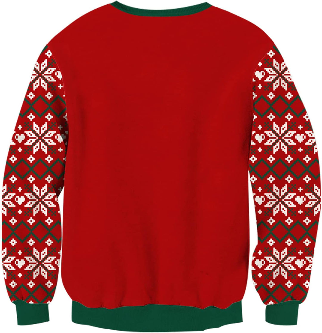 Freshhoodies Unisex Strickpullover Weihnachtspullover Mit LED Leuchten Neuheit Ugly Weihnachtspulli
