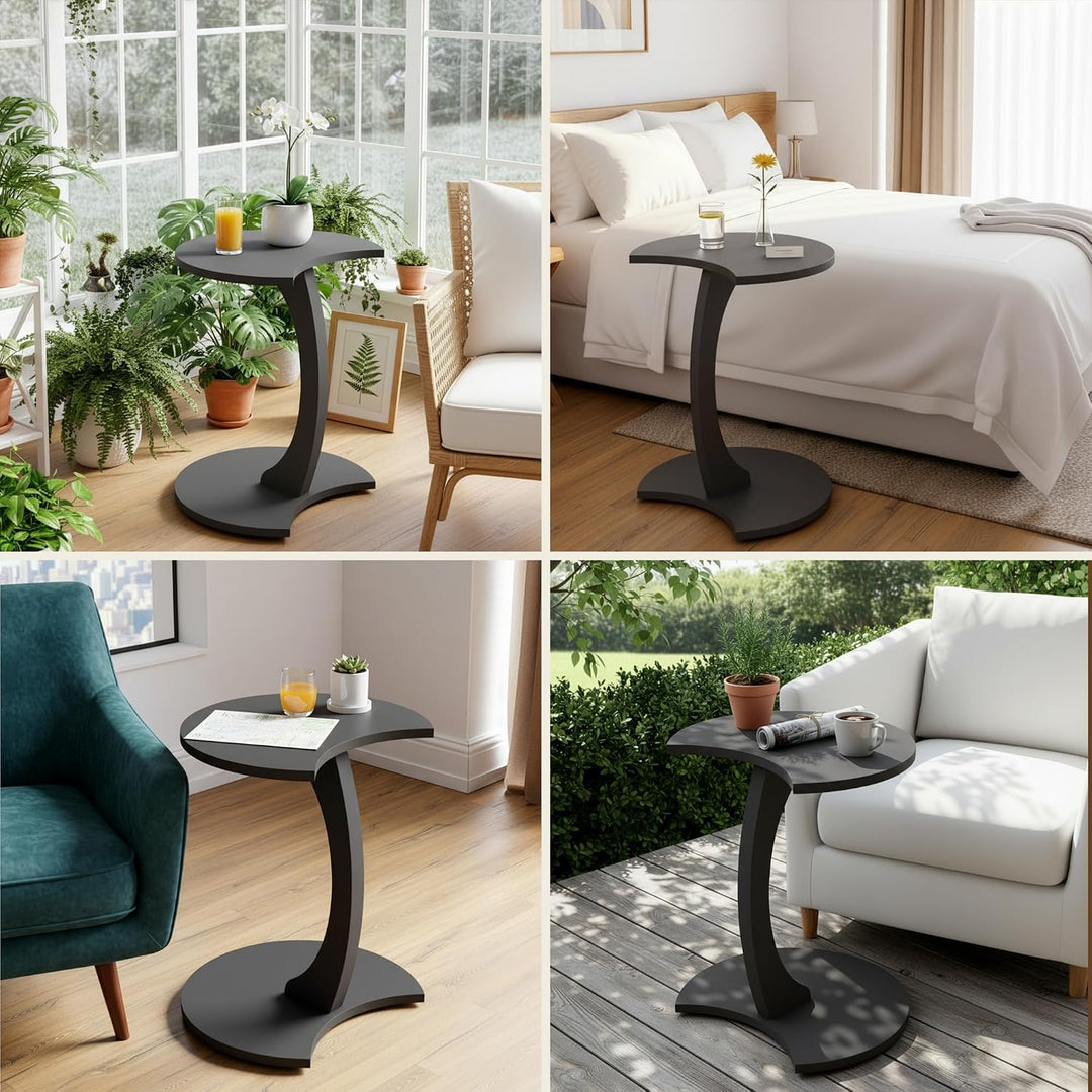 Beistelltisch Anthrazit C-Form Couch (Anthrazit, C-Form Mond) Anthrazit C-Form Mond, Anthrazit C-For