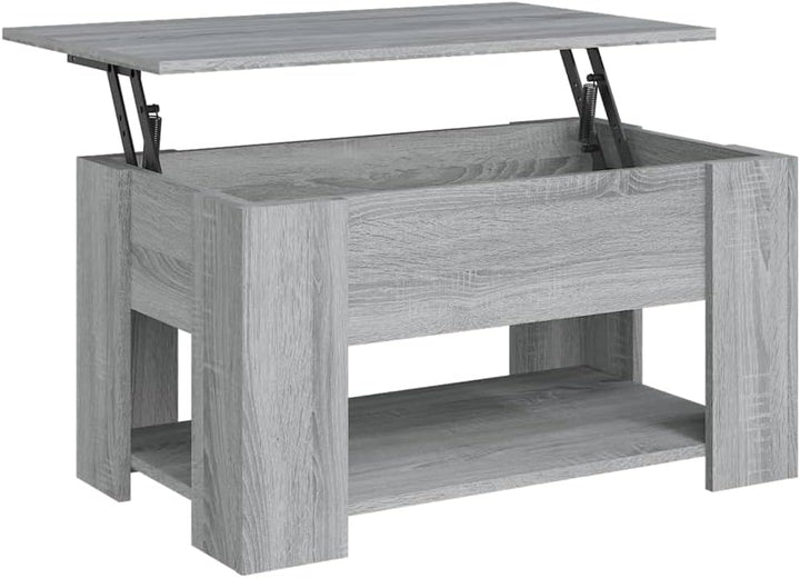 Couchtisch Höhenverstellbar 79x49x41 cm Beistelltisch Holz Wohnzimmertisch Modern Stilvollen Design