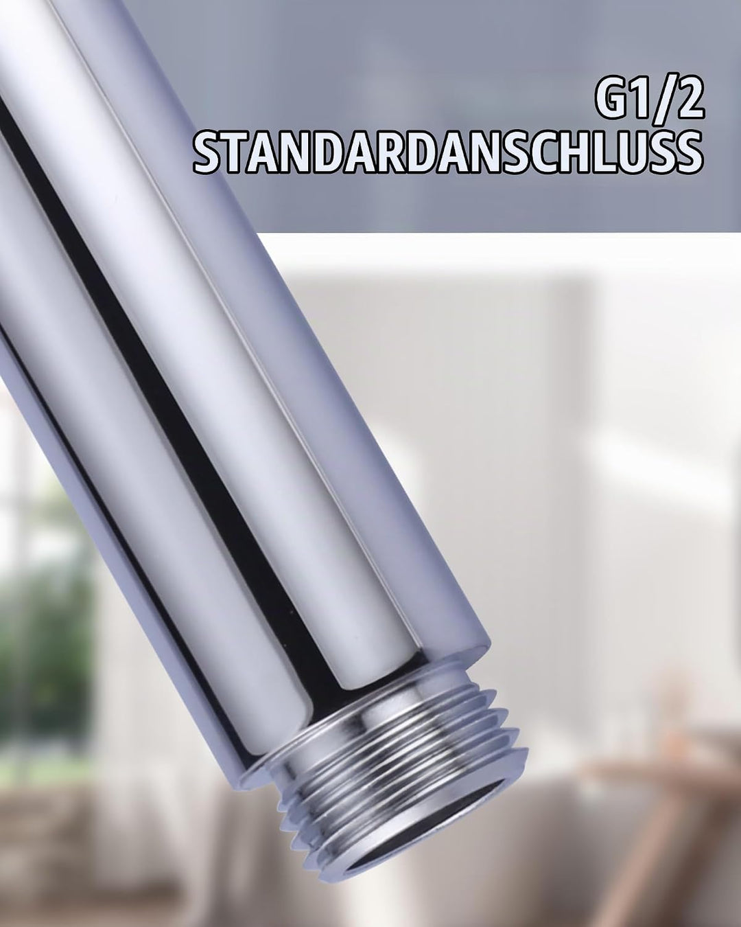 Handbrause für Badezimmer, Moderne Duschkopf aus Kupfer G1/2 Duschbrause, Wassersparend Rund Hand Br