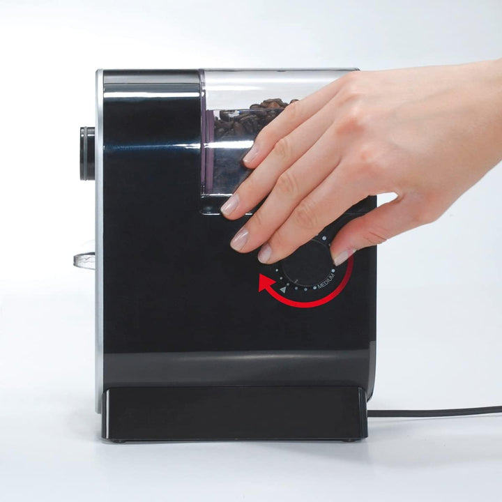 Cloer 7560 Elektrische Kaffeemühle mit Scheibenmahlwerk, 100 W, für 150 g Kaffeebohnen, für 2-12 Tas