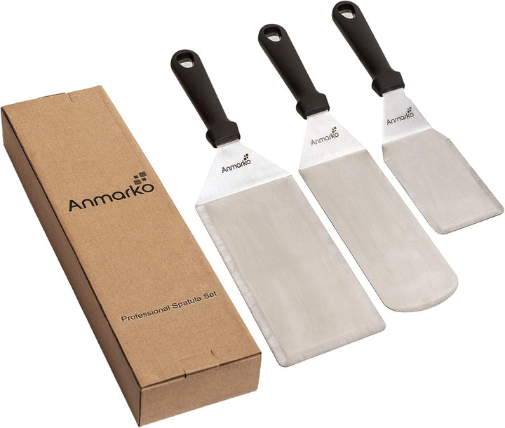 Exklusives Grillwender Set aus hochwertigem Edelstahl - BBQ Grillset in erstklassiger Qualität für H