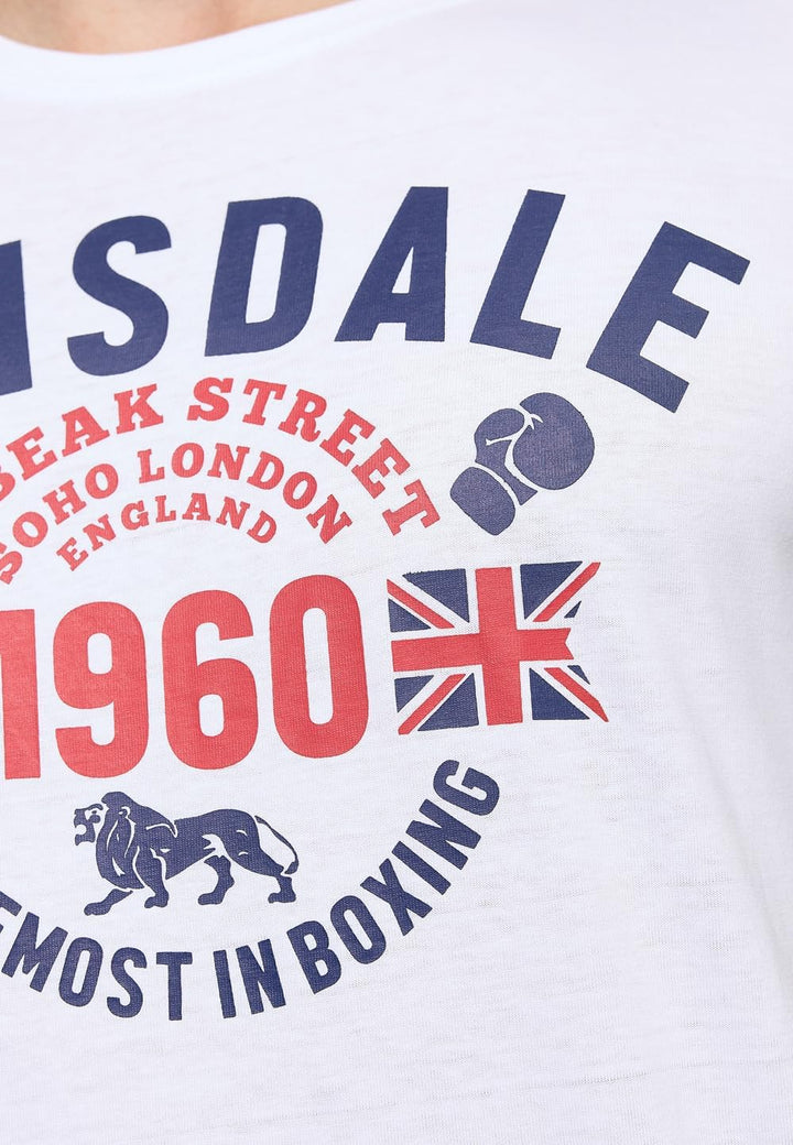 Lonsdale Herren Fintona T-Shirt S Black/White, S Black/White