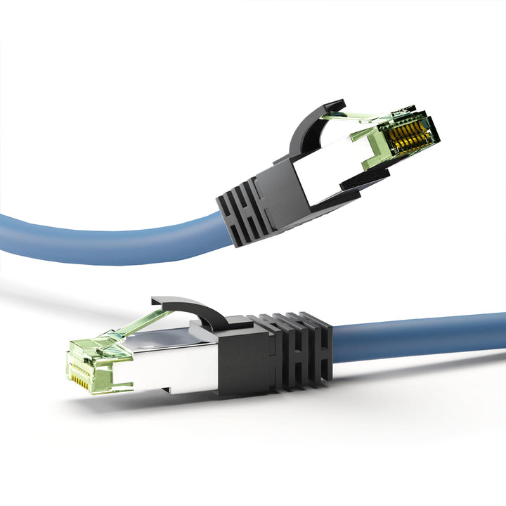 Goobay 55119 RJ45 Patchkabel mit CAT 8.1 S/FTP Rohkabel / RJ45 Stecker / 8K Gaming PS5 Playstation 5