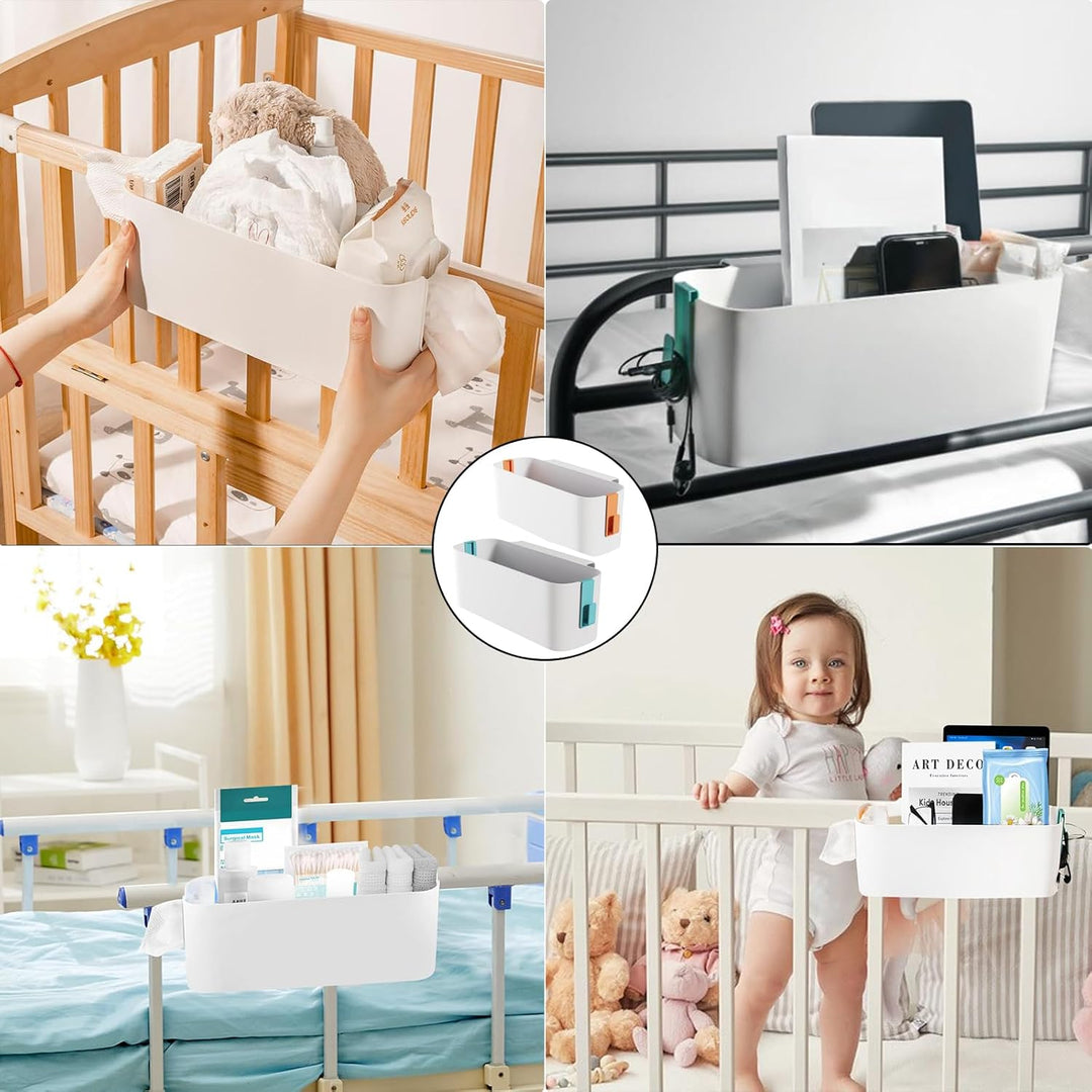 Bettablage Zum Einhängen, 2 Stück Bett Organizer Zum Einhängen, Bett Organizer, Nachttisch Bett Bett