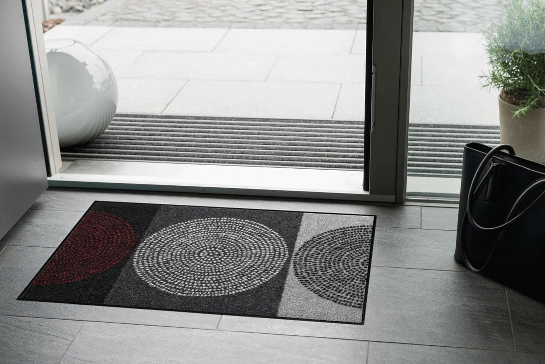 Salonloewe Fussmatte waschbar Nestor 50x75 cm SLD0847-050x075 50 cm x 75 cm Grau, 50 cm x 75 cm Grau