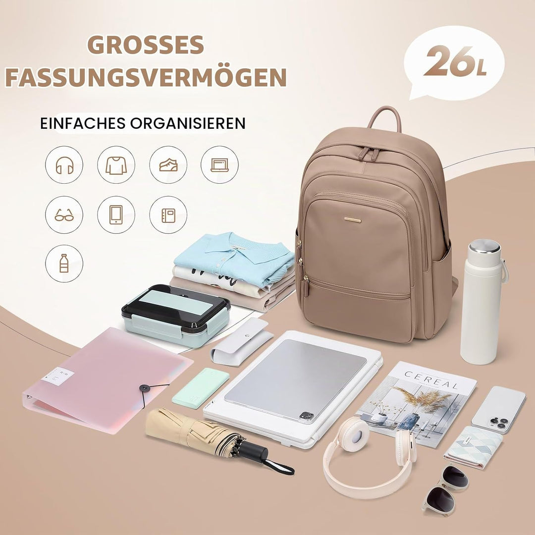 GOLF SUPAGS Gross Arbeitsrucksack Damen, Wasserdicht Laptop Rucksack mit Laptopfach, Multifunktional