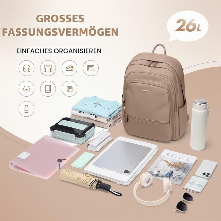GOLF SUPAGS Gross Arbeitsrucksack Damen, Wasserdicht Laptop Rucksack mit Laptopfach, Multifunktional