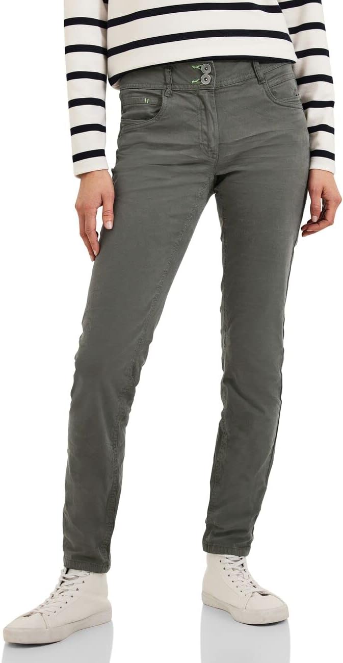 Cecil Damen Stoffhose Slim 30 Easy Khaki, 30 Easy Khaki