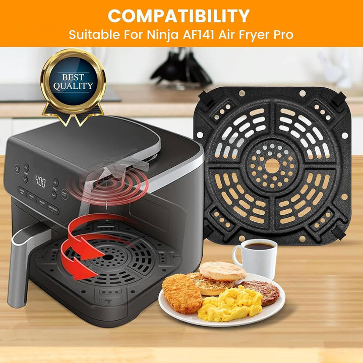 GXF Grillplatte für Heissluftfritteuse für Ninja AF140UK 4-in-1 4.7L, 21.6CM x 21.6CM Heissluftfritt