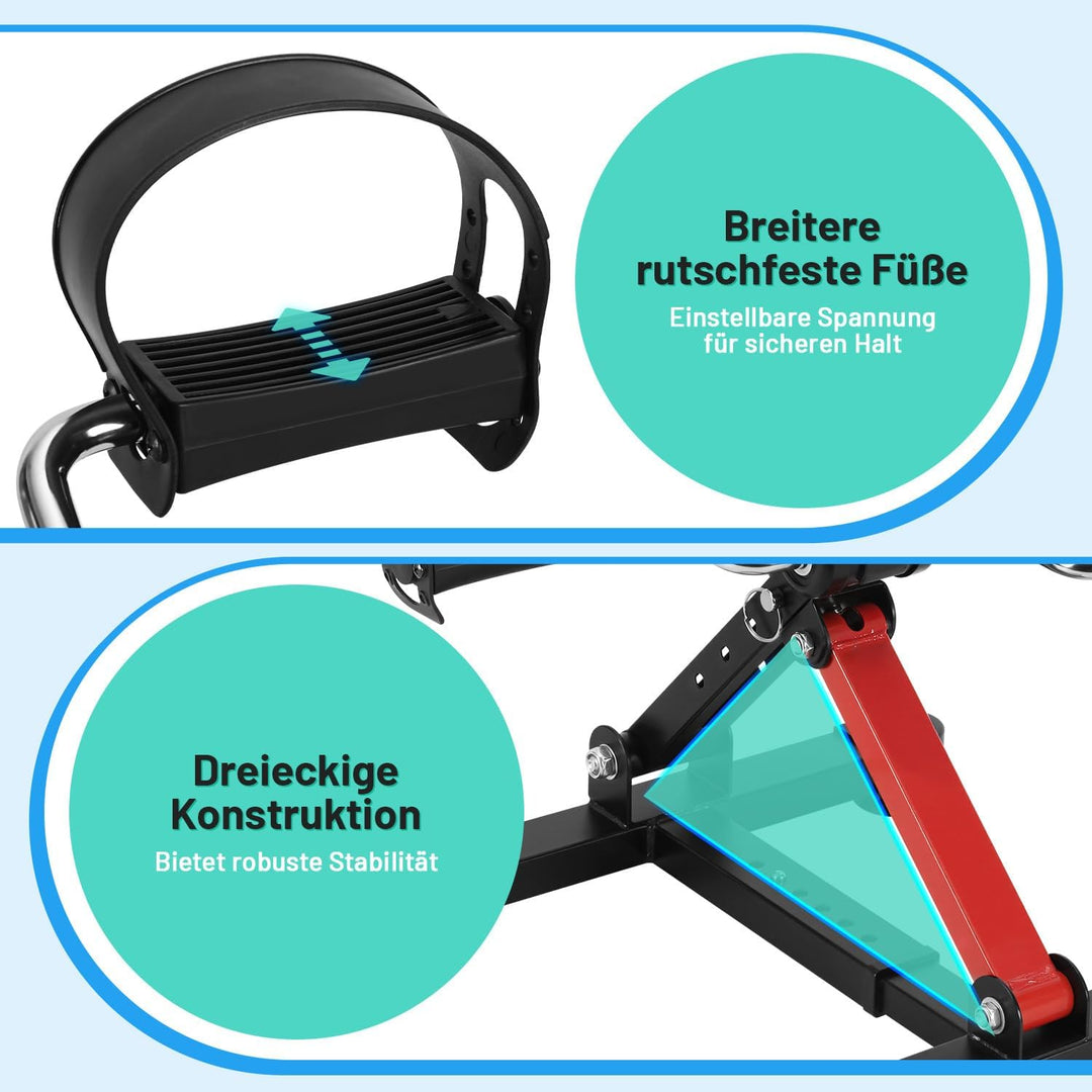 Mini Heimtrainer Bein- und Armtrainer mit LCD Display, Faltbares Fitnessgerät für Zuhause und Büro 3