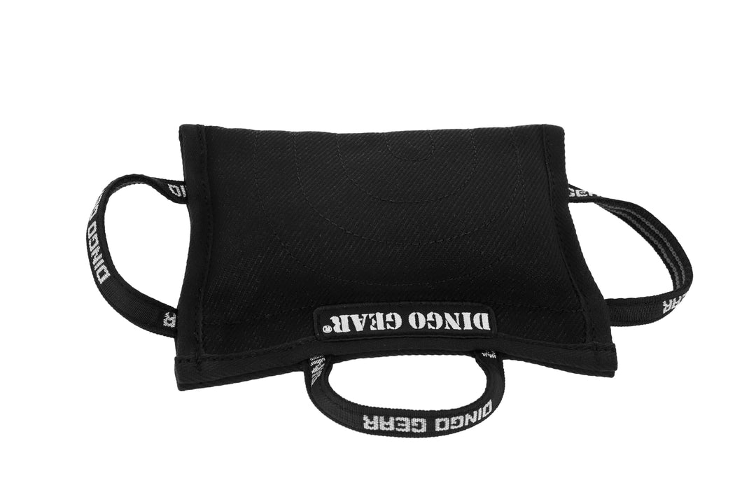 Dingo Gear Beisskissen Keilform Medium Weich aus Baumwolle-Nylon Schwarz IPO IGP K9 Training Ausbild