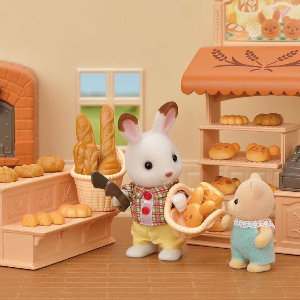 Sylvanian Families 5536 Bäckerei Set für Starter Haus - Puppenhaus Spielset