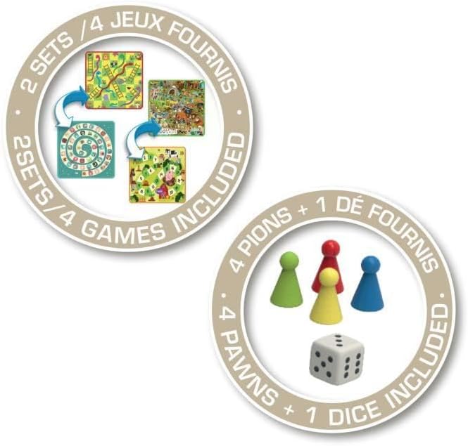 Smoby - Spiele-Schublade - Spielhauszubehör - inklusive Spielkarten, Spielfiguren und Würfel, für de