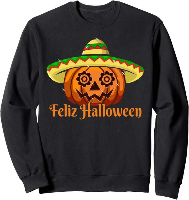 Feliz Halloween Mexican Pumpkin Dia De Los Muertos Cute Gift Sweatshirt