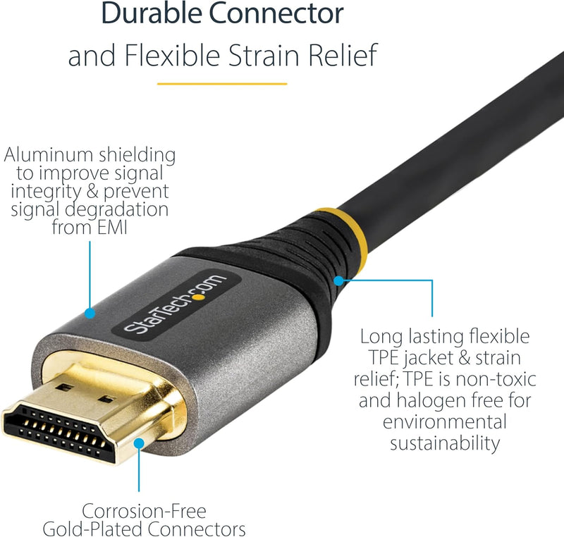 StarTech.com 2m HDMI 2.1 Kabel 8K - Zertifiziertes Ultra High Speed HDMI Kabel 48Gbit/s - 8K 60Hz/4K