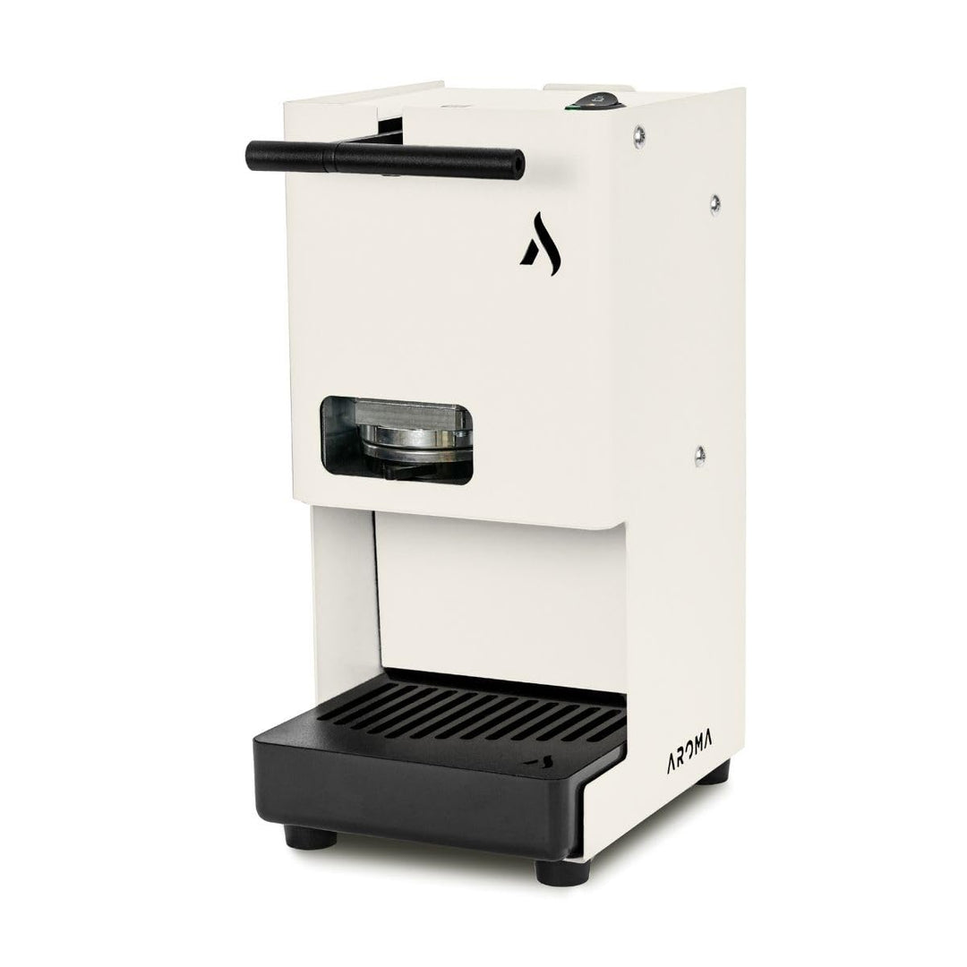 Aroma E.GO Kaffeepadmaschine für ESE-Pads 44 mm (weiss), Weiss