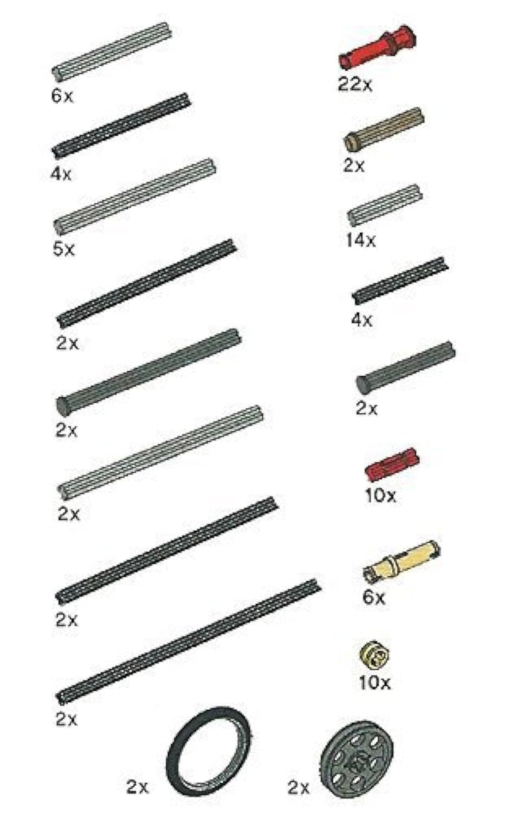 LEGO Technic Achsstangen Sortiment
