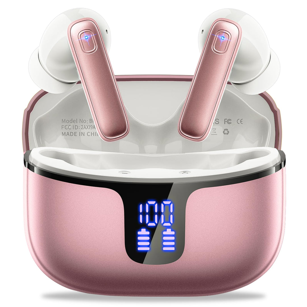 Bluetooth Kopfhörer, Kopfhörer Kabellos Bluetooth 5.3 mit HD Mic Stereo HiFi, In Ear Kopfhörer 40H S