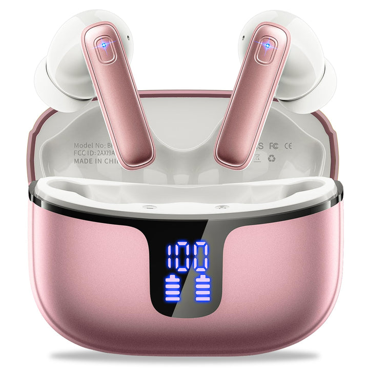 Bluetooth Kopfhörer, Kopfhörer Kabellos Bluetooth 5.3 mit HD Mic Stereo HiFi, In Ear Kopfhörer 40H S