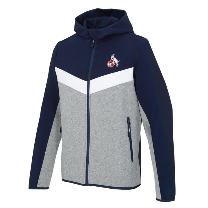 1.FC Köln Sweatjacke Maastrichter Str. 3XL Blau, Grau, Weiss, 3XL Blau, Grau, Weiß