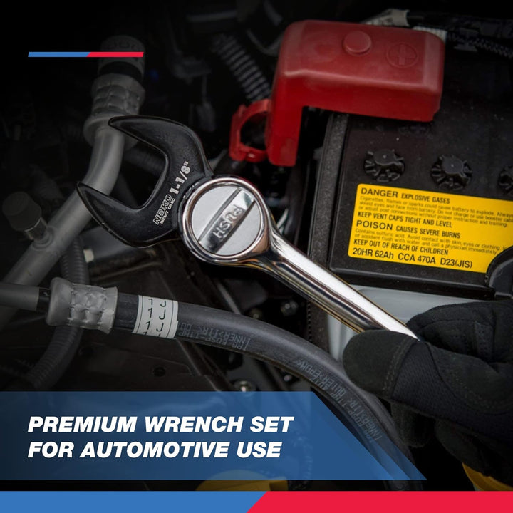 Neiko® 03326 A 1/2 Antrieb Metrisches Crowfoot-Schlüssel Set, Jumbo Grösse, CR-MO, 1–1/40,6 cm – 5,1