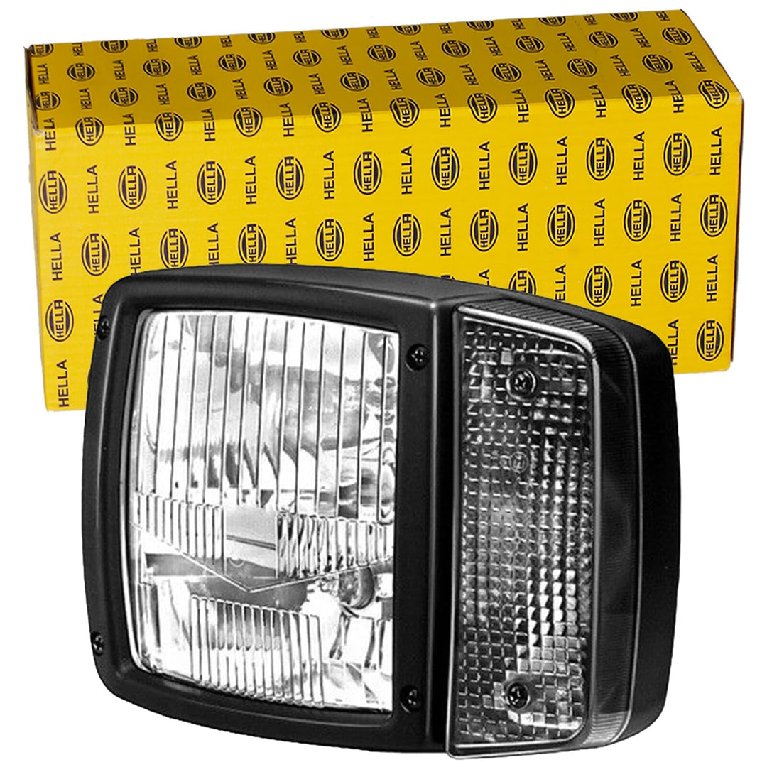 HELLA - Hauptscheinwerfer - 12V - Anbau - Lichtscheibenfarbe: gelb - Stecker: AMP - rechts - 1SA 996