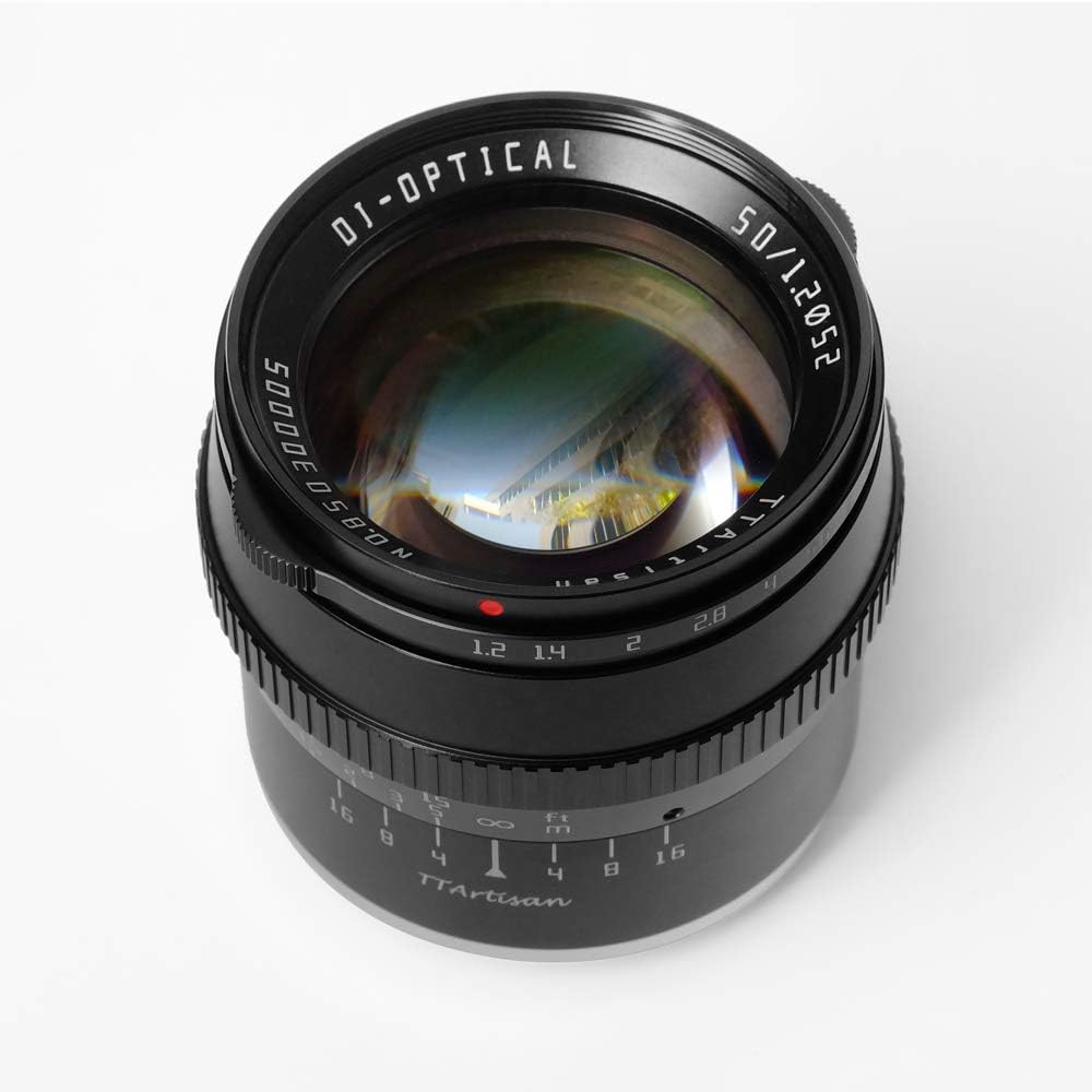 TT Artisan 50mm F1.2 APS-C Objektiv Anschluss Sony E Mount Black Manueller Fokus optischer Aufbau 11