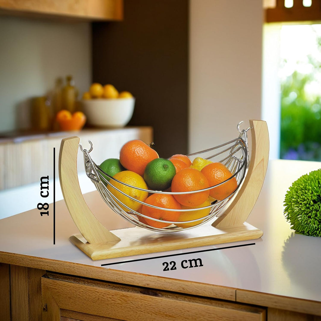 Premier Frucht Hängematte, Chrom, Rubberholz