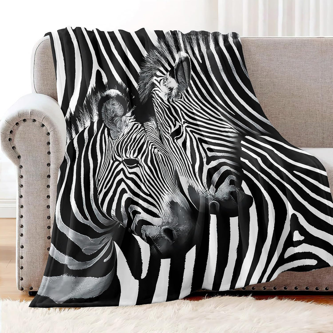 YISUMEI Decke 150x200 cm Kuscheldecken Sanft Flanell Weich Fleecedecke Bettüberwurf Zebra 150 x 200