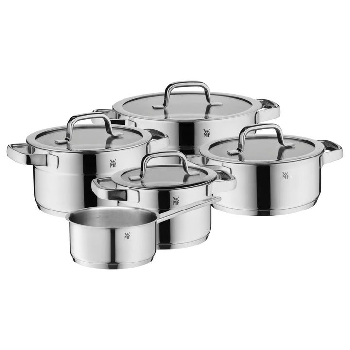WMF Compact Cuisine Topfset Induktion 5-teilig, Kochtopf Set mit Glasdeckel, Cromargan Edelstahl pol