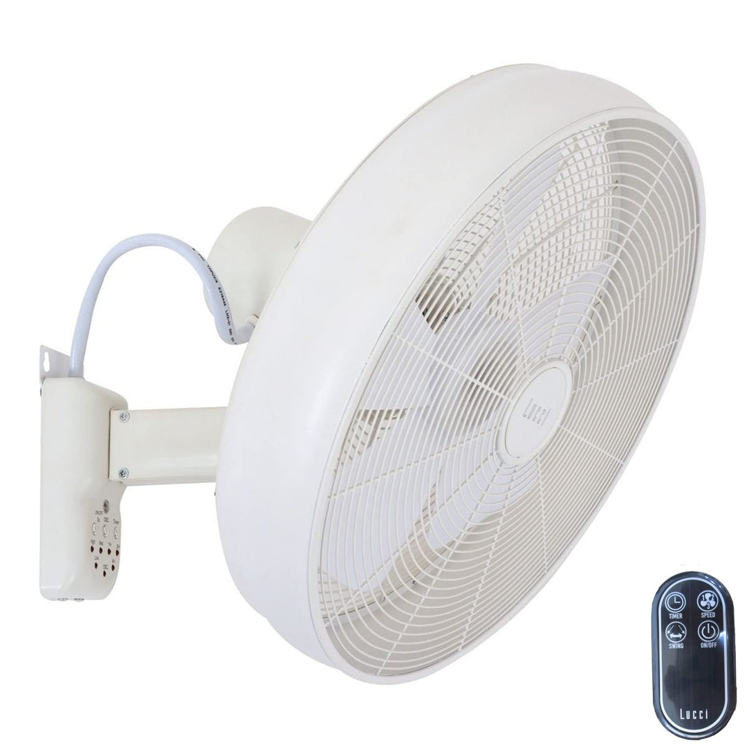Lucci air Wandventilator Breeze, Ventilator inkl. Fernbedienung, Wandlüfter mit Schwenkautomatik, Ø