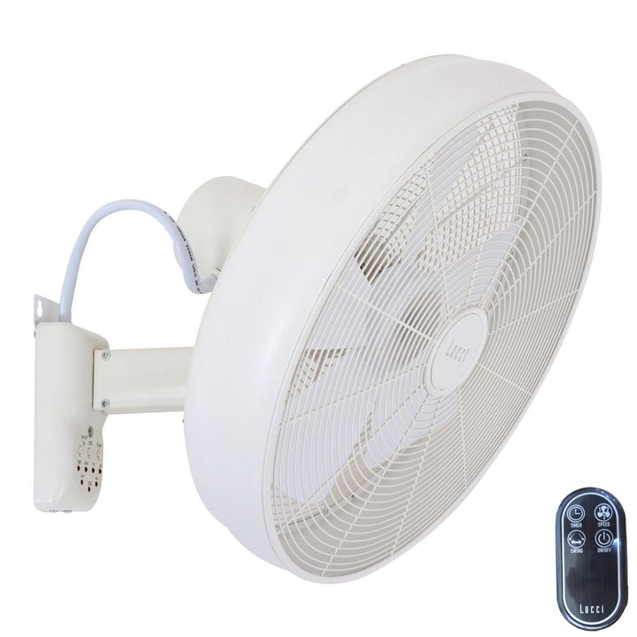 Lucci air Wandventilator Breeze, Ventilator inkl. Fernbedienung, Wandlüfter mit Schwenkautomatik, Ø