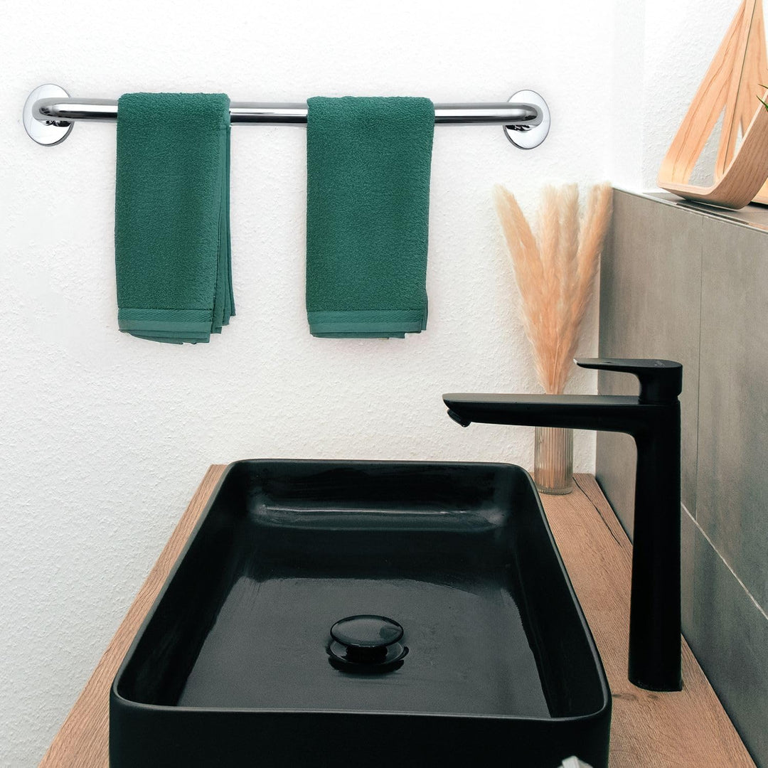 Handtuchhalter aus Edelstahl Hochglanzpoliert - Länge 100cm und 19mm Stangendurchmesser zum Bohren -