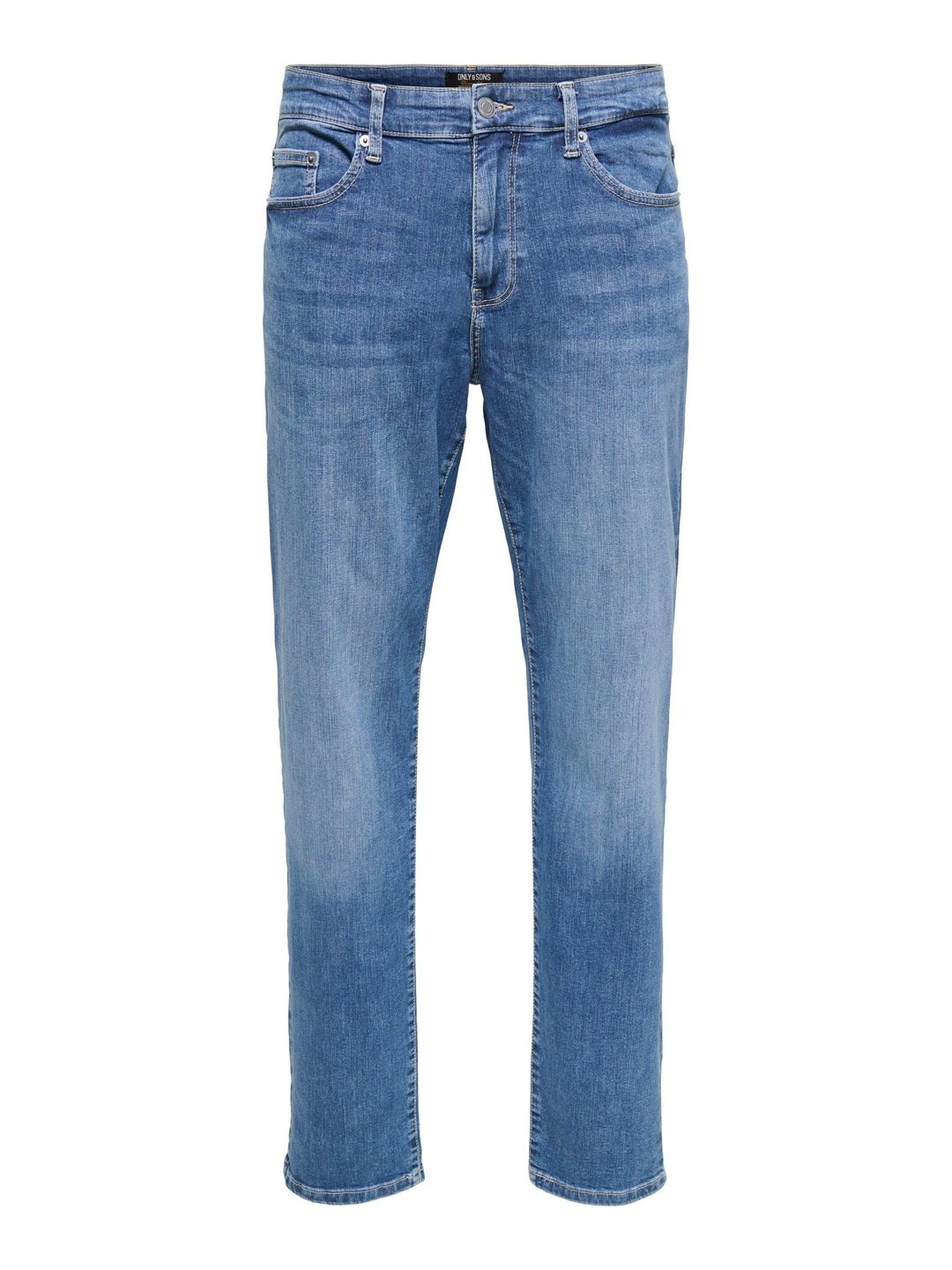 ONLY & SONS Male Slim Fit Jeans ONSWEFT Mittlere Taille Normal geschnitten Jeans 27W / 32L Medium Bl