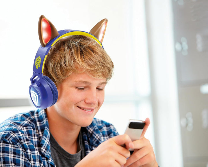 Lexibook - Paw Patrol - Bluetooth Headphones w. Lights (HPBT015PA) Paw Patrol - Chase, Paw Patrol -