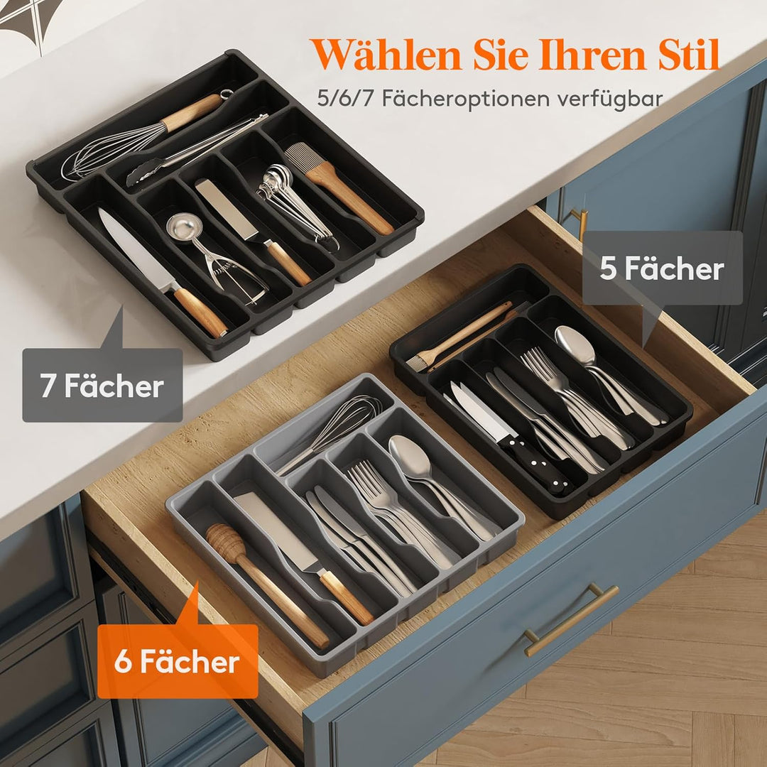Lifewit Besteckkasten für Schubladen, Besteck Organizer Schublade Organizer Küche Kompakt Besteckein